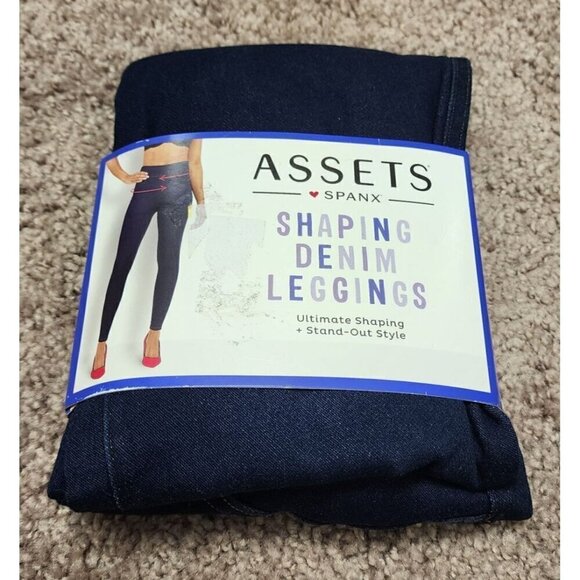 Assets by Spanx Women's Denim Skinny Leggings in Indigo Small - Picture 4 of 6